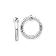 Sterling Silver Hoop Earrings, Small Round Clip-On Design, Polished Unisex Minimalist Style