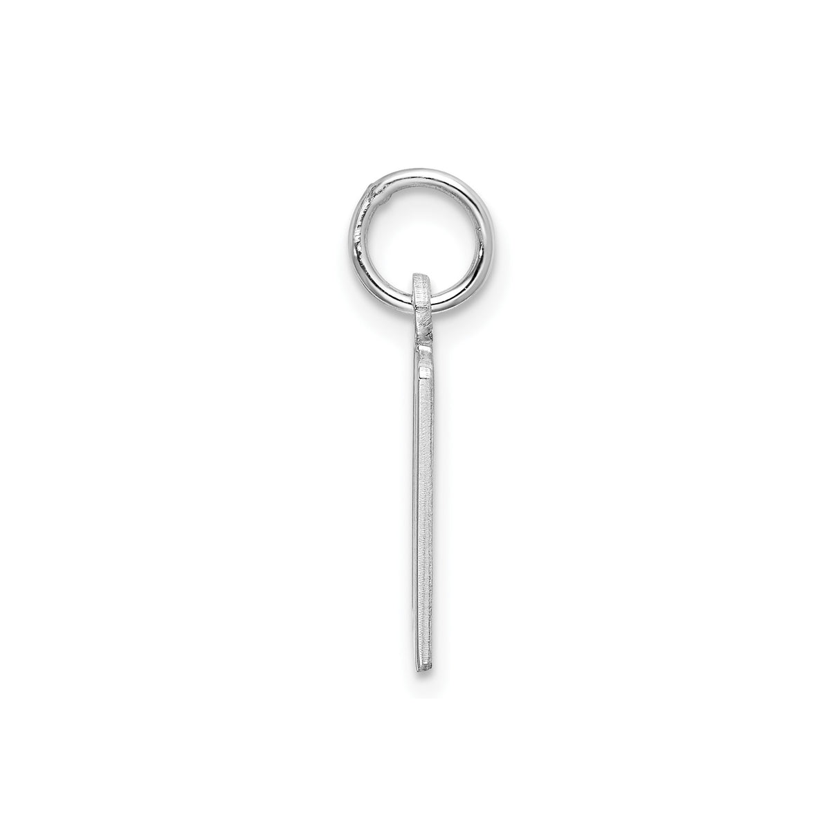 Sterling Silver Number 10 Pendant, Polished Finish, Modern Font, Unisex Sports Charm