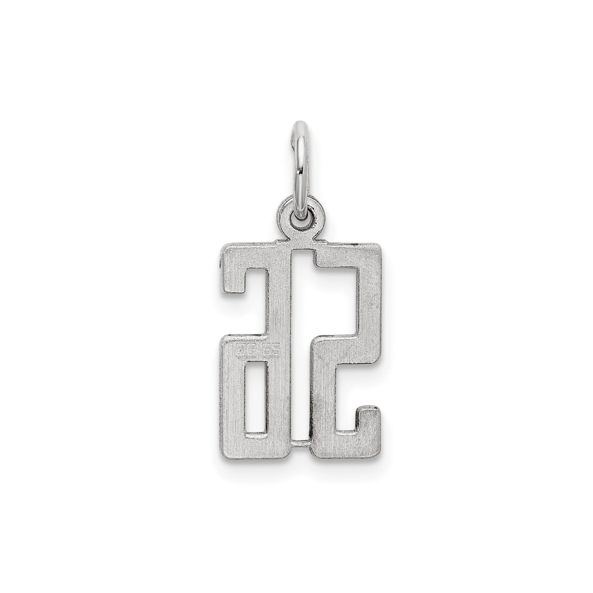 Sterling Silver Number 56 Pendant, Bold Modern Numeric Charm for Men or Women