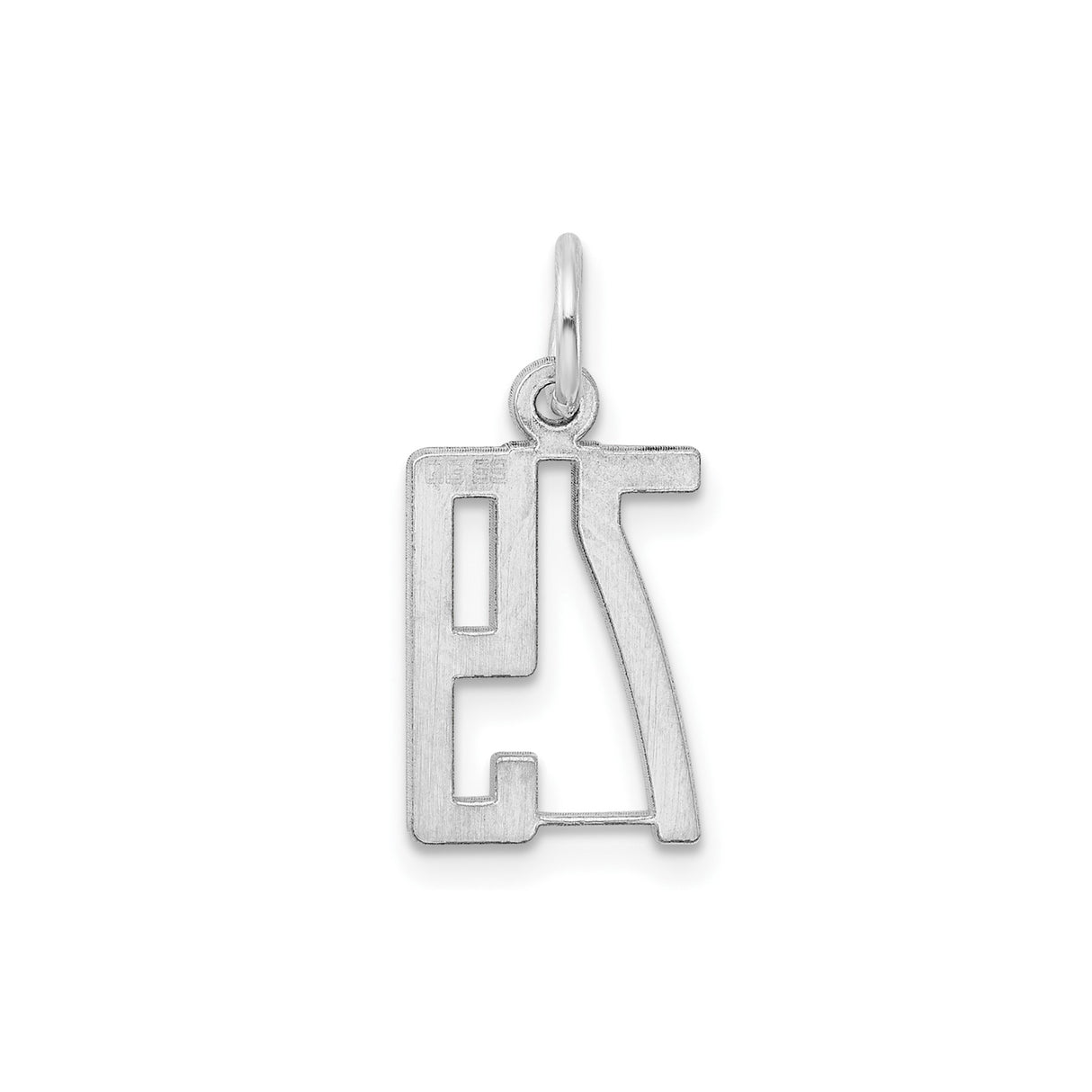 Sterling Silver 79 Pendant, Bold Unisex Number Charm with Modern Minimal Design