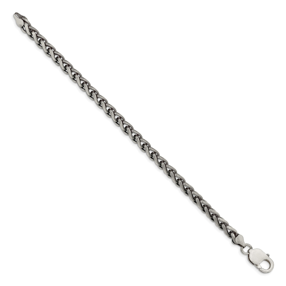 925 White Gold 6 mm Solid Chain Bracelet