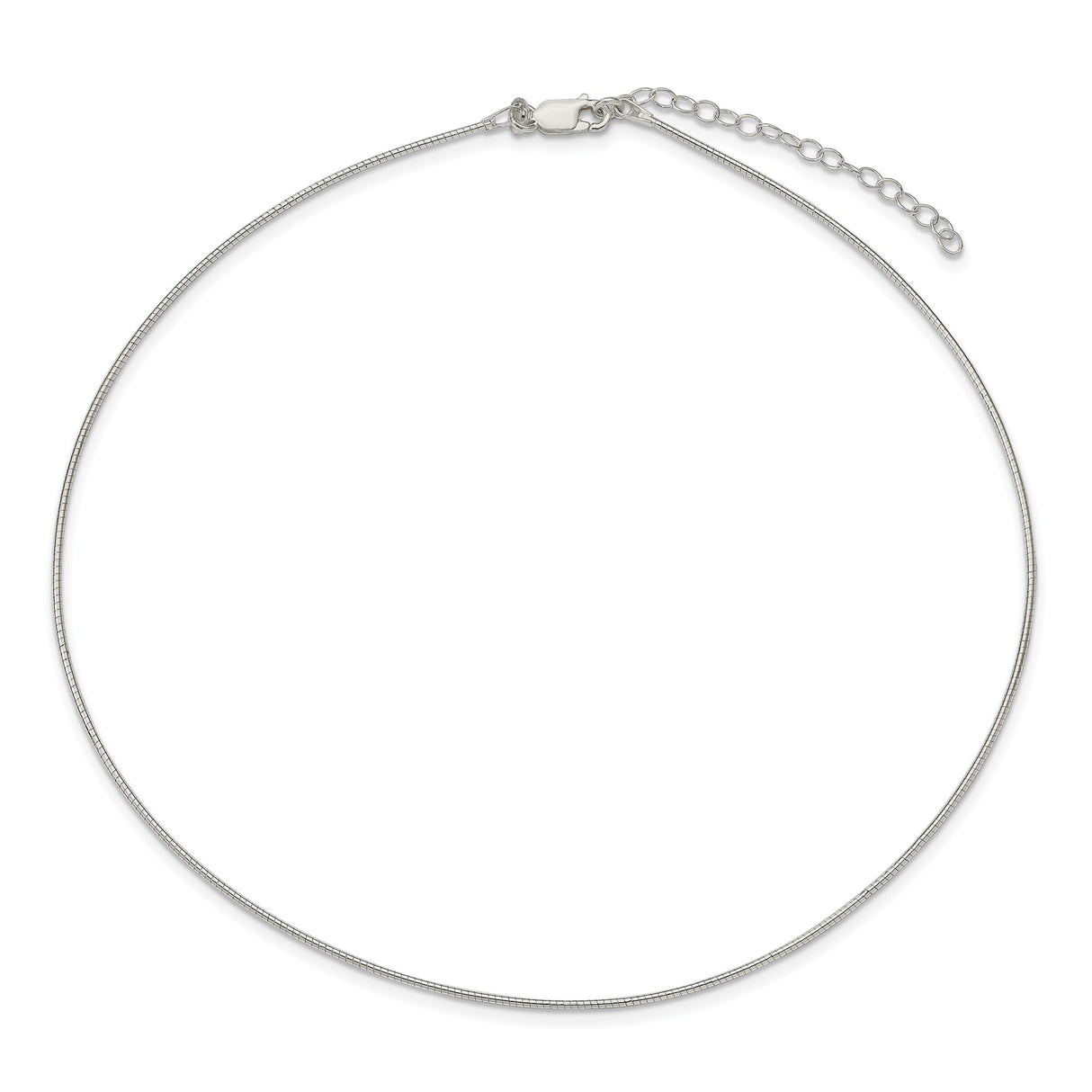 925 White Gold 1.35 mm Polished Chain Necklace