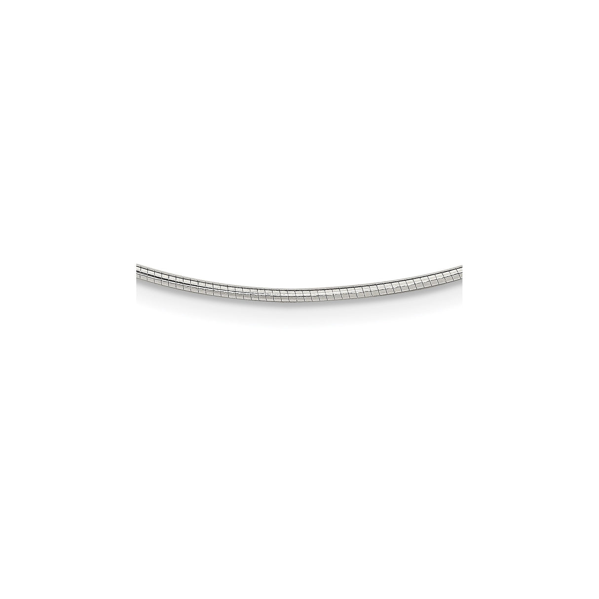 925 White Gold 1.6 mm Polished Chain Necklace alternate angle