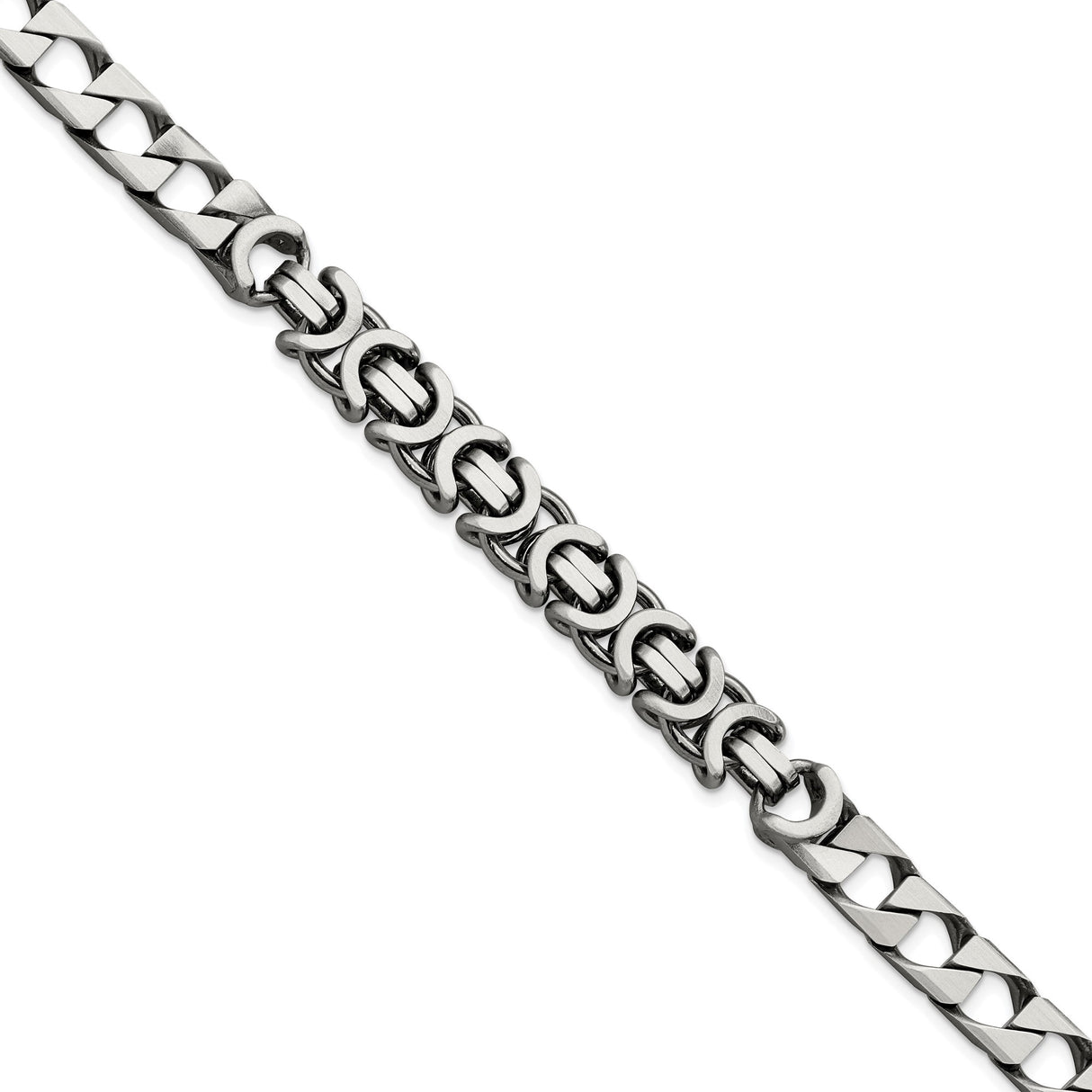 925 White Gold 7.88 mm Curb Chain Bracelet alternate angle