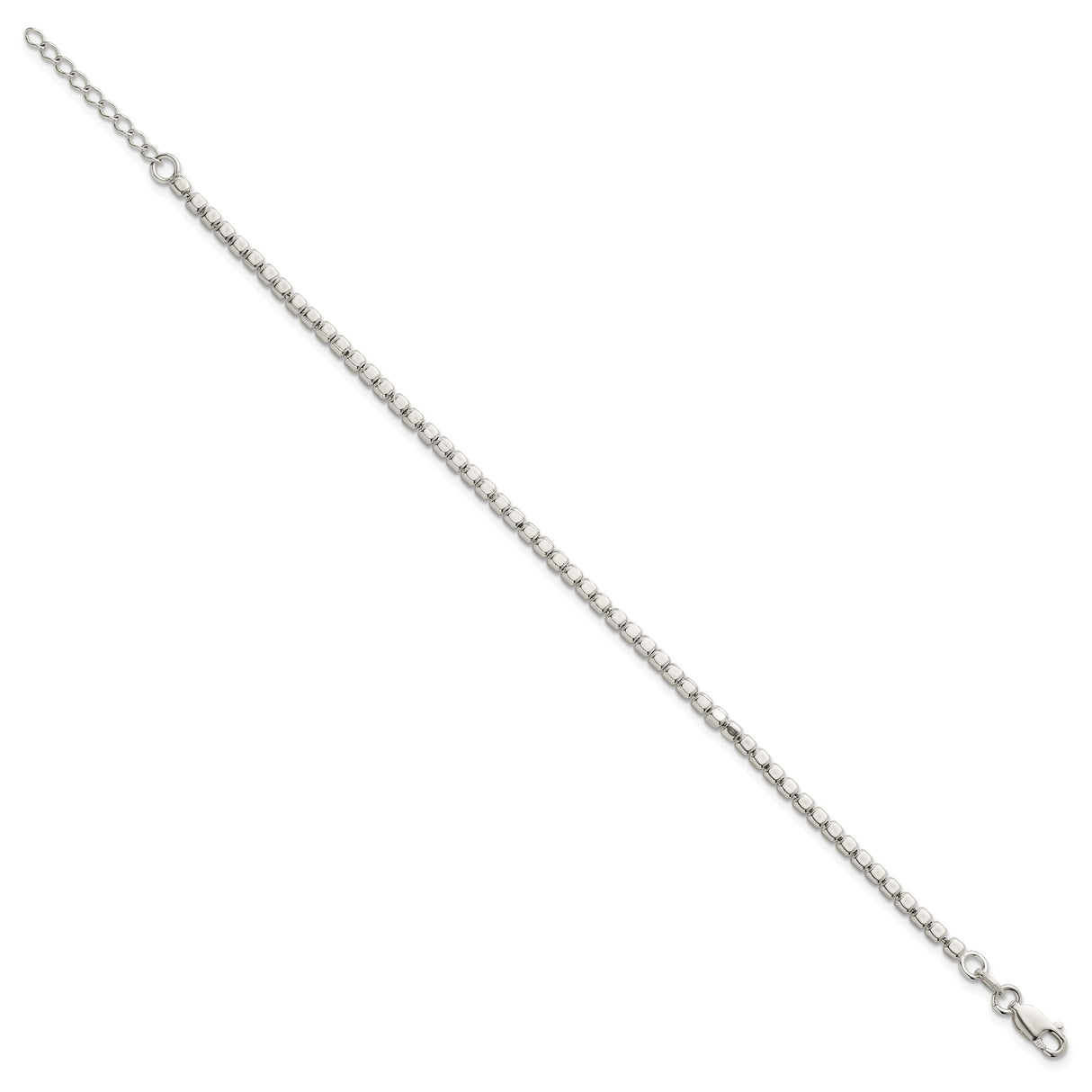 925 White Gold 2.6 mm Polished Chain Bracelet