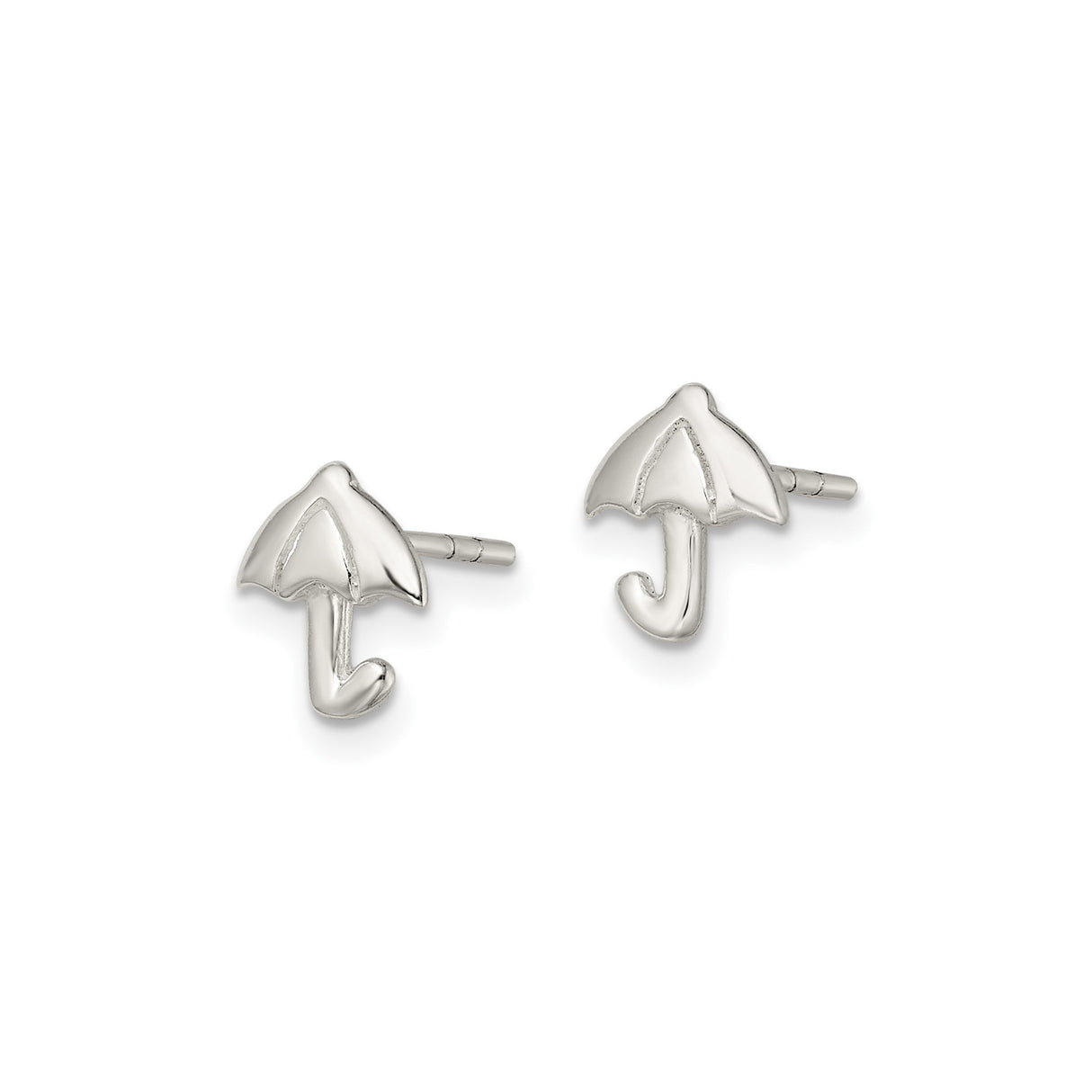 Sterling Silver Umbrella Stud Earrings, Whimsical Weather Motif for Women and Girls