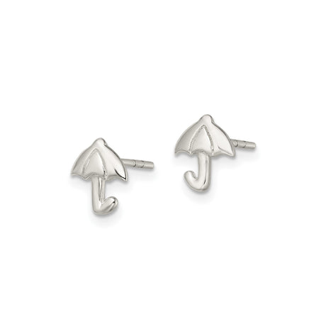 Sterling Silver Umbrella Stud Earrings, Whimsical Weather Motif for Women and Girls