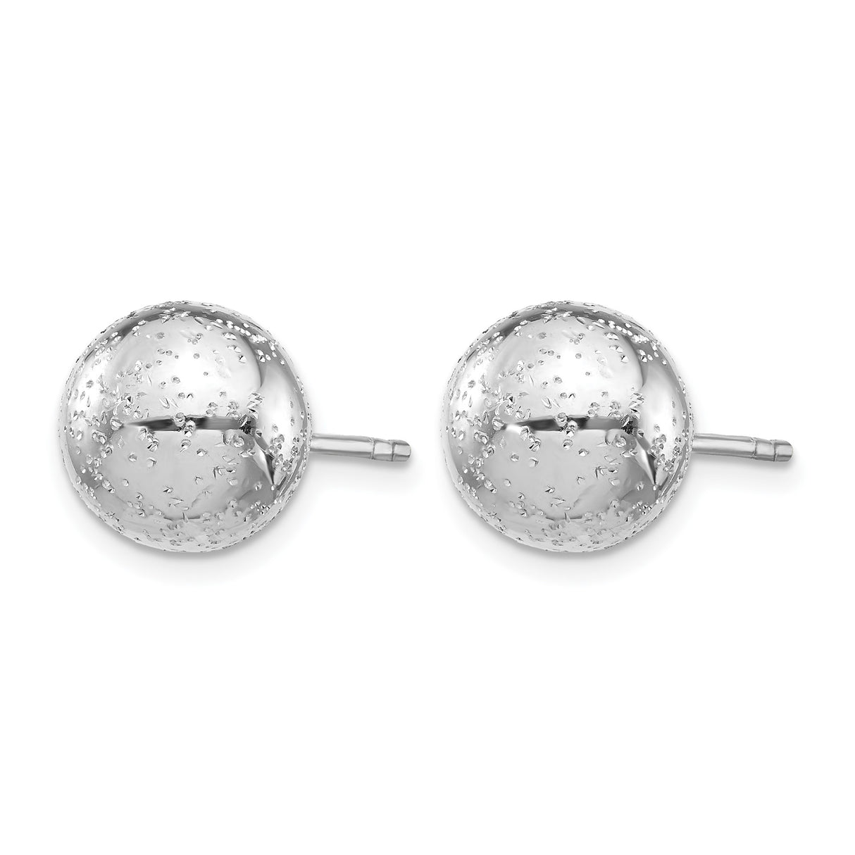 Sterling Silver Ball Stud Earrings, Polished and Textured Minimalist Design for Women