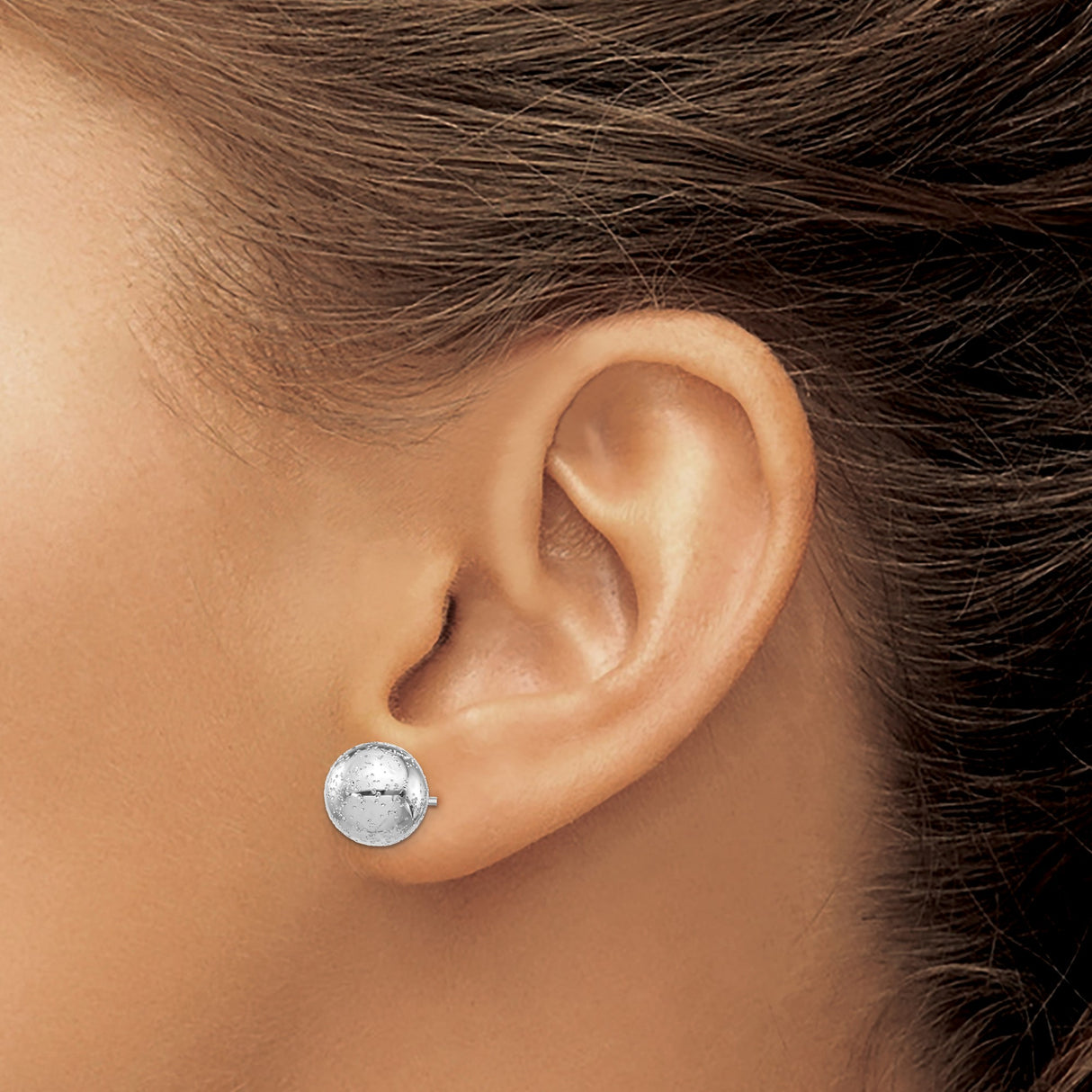 Sterling Silver Ball Stud Earrings, Polished and Textured Minimalist Design for Women