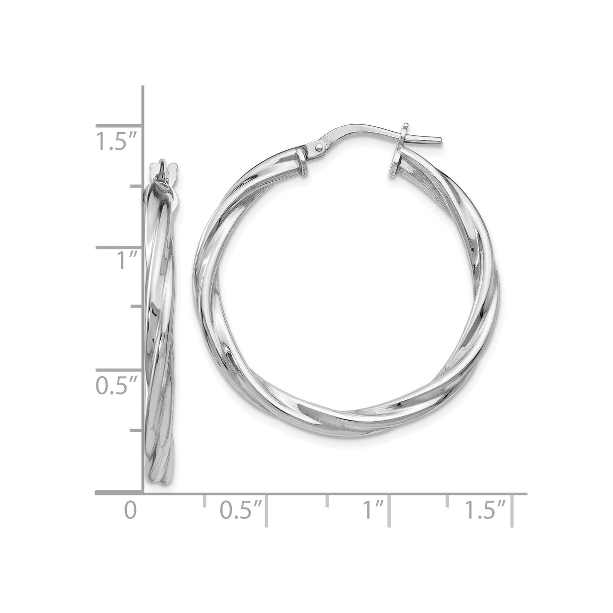 Sterling Silver Twisted Hoop Earrings, Polished Interwoven Design, Lightweight Classic Style