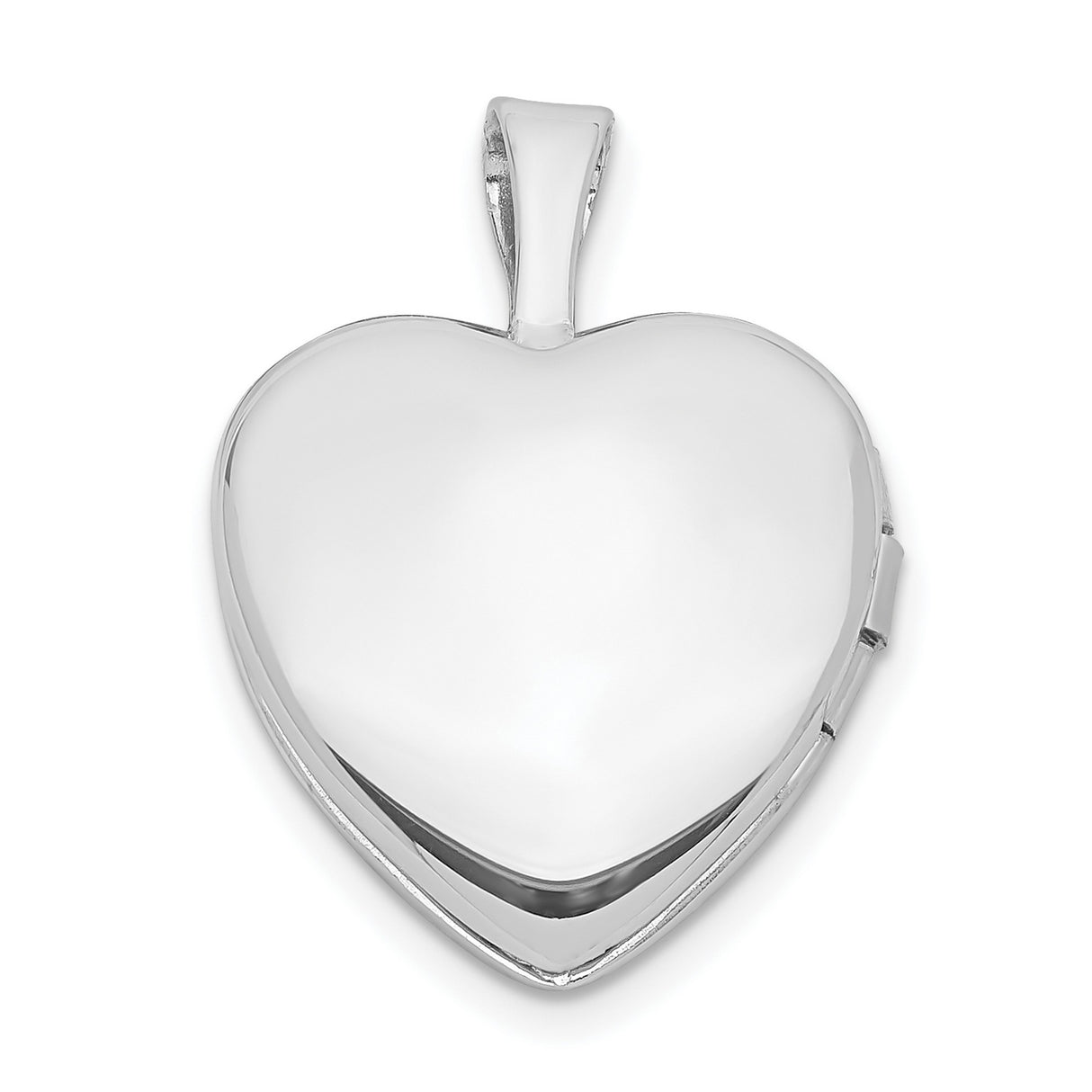 Satin and Diamond-Cut Cross Heart Locket Charm Pendant in Real 925 Sterling Silver