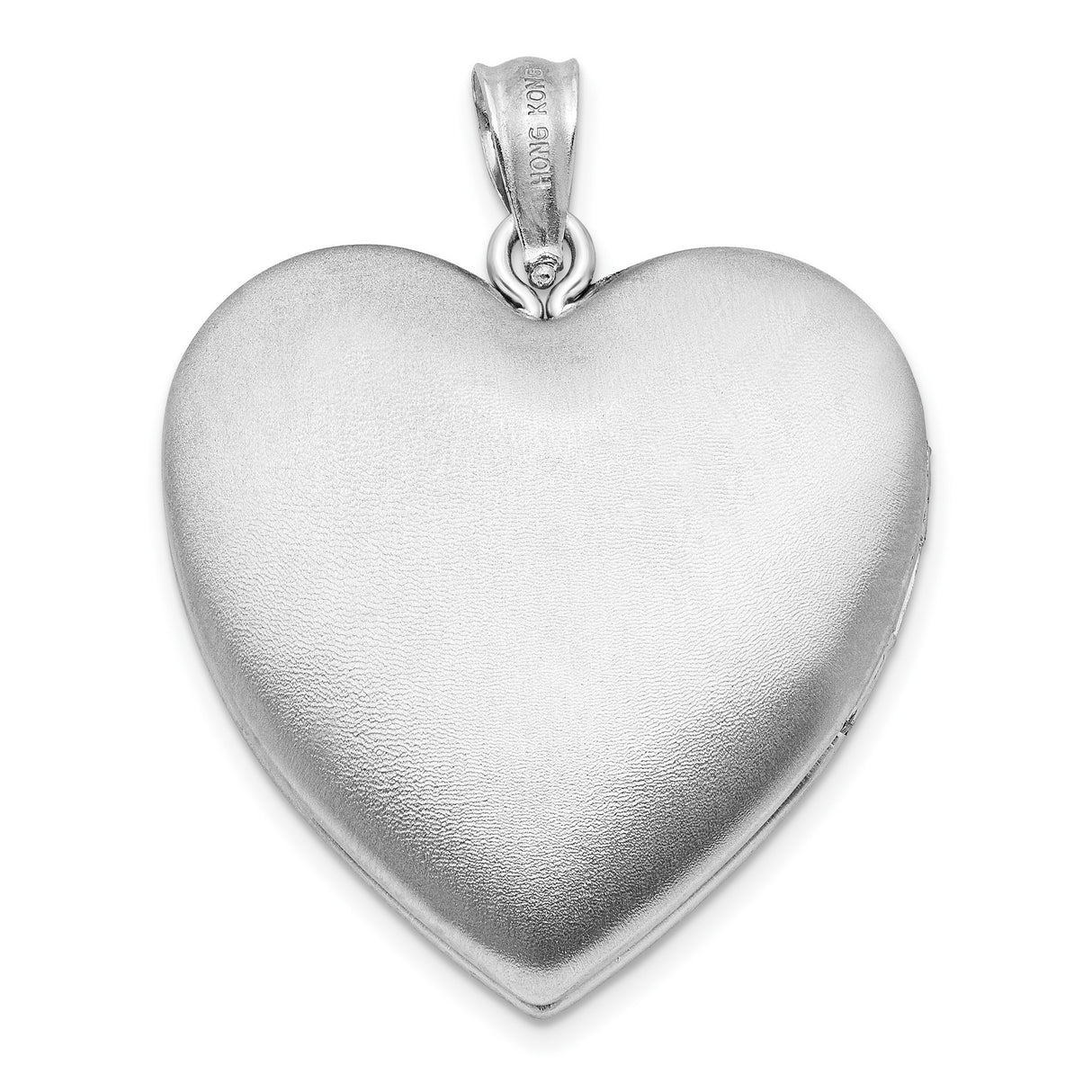 Sterling Silver Heart Locket Pendant with Diamond, Angel Wings and Starburst Design