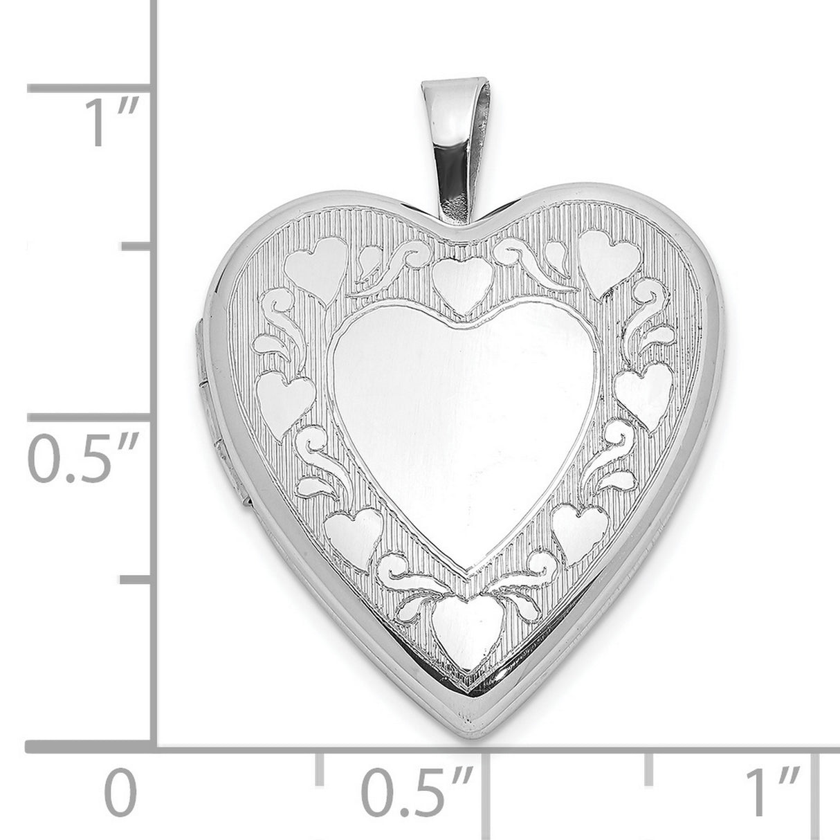 Sterling Silver Heart Locket Pendant with Floral Scrollwork, Romantic Keepsake Jewelry for Women