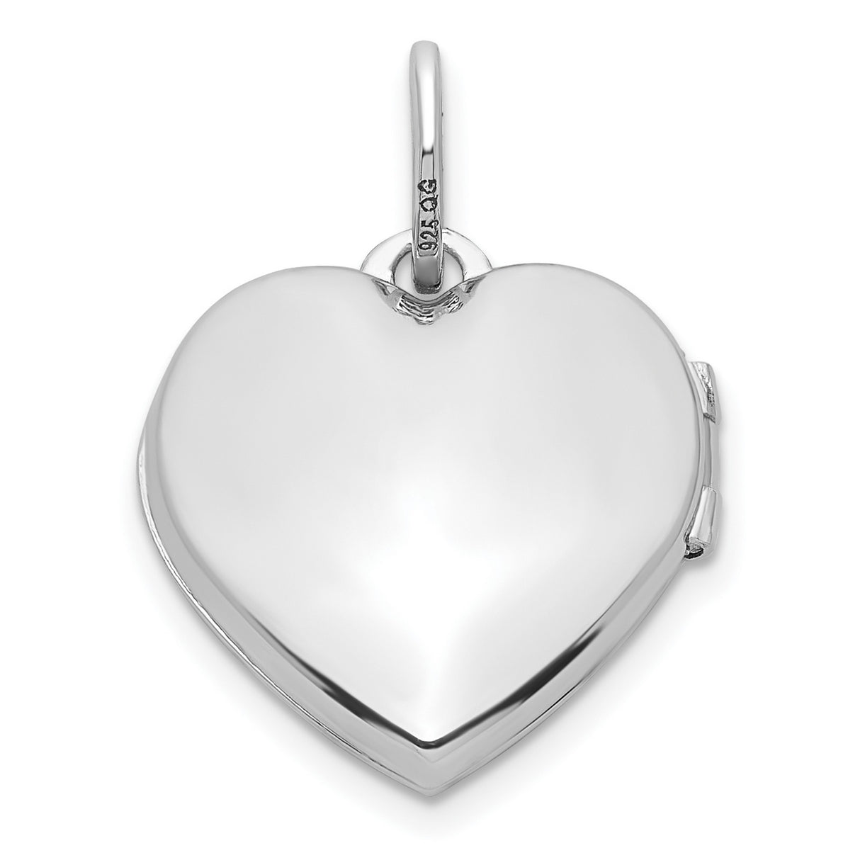 Sterling Silver Heart Locket Pendant with Lab Created Ruby, Romantic Keepsake for Women