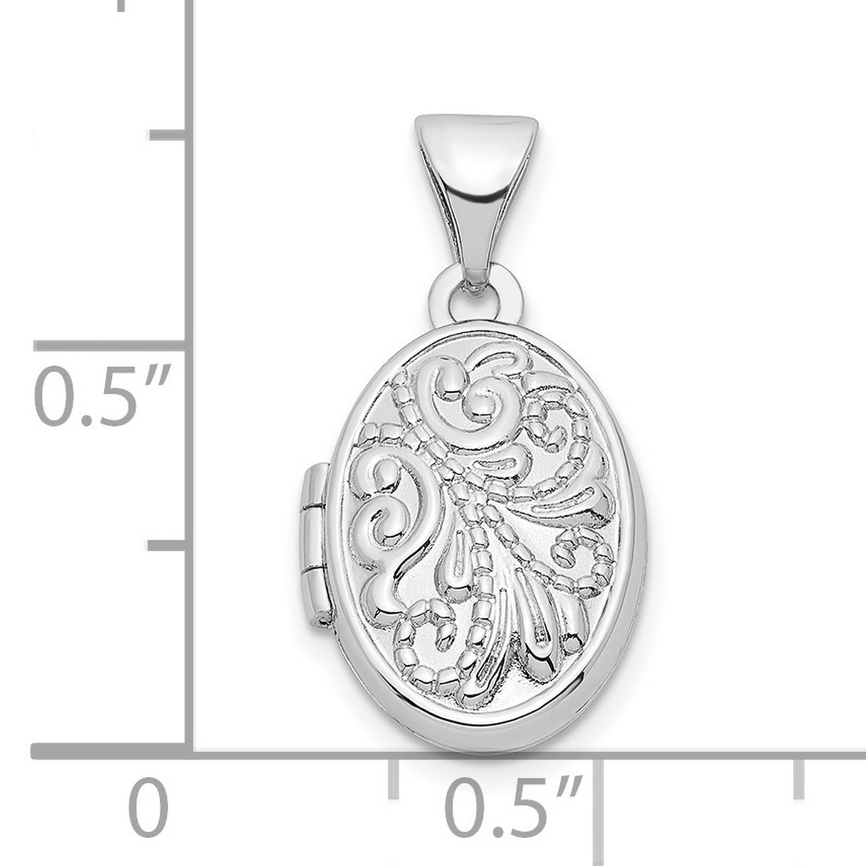 Sterling Silver Oval Locket Pendant with Filigree Scroll Design, Vintage-Inspired Keepsake Jewelry
