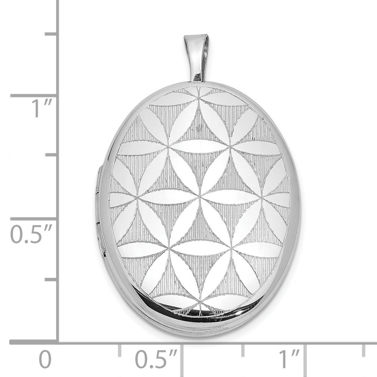 Sterling Silver Oval Locket Pendant with Flower of Life Design, Spiritual Symbolic Jewelry for Women