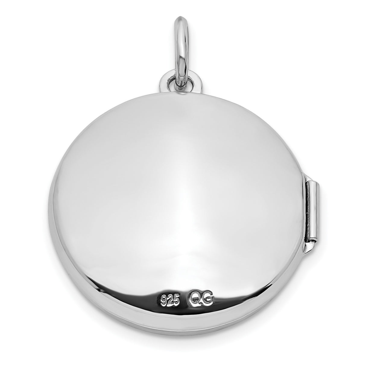 Sterling Silver Round Locket Pendant with Cubic Zirconia, Starburst Design, Spiritual Keepsake Jewelry