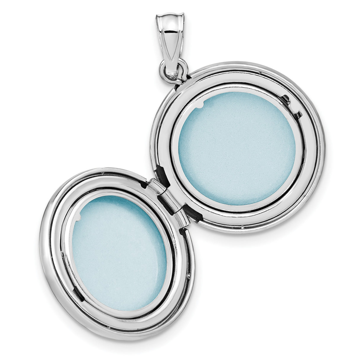 Sterling Silver Locket Pendant with Diamond, Yin Yang Starburst Design for Women