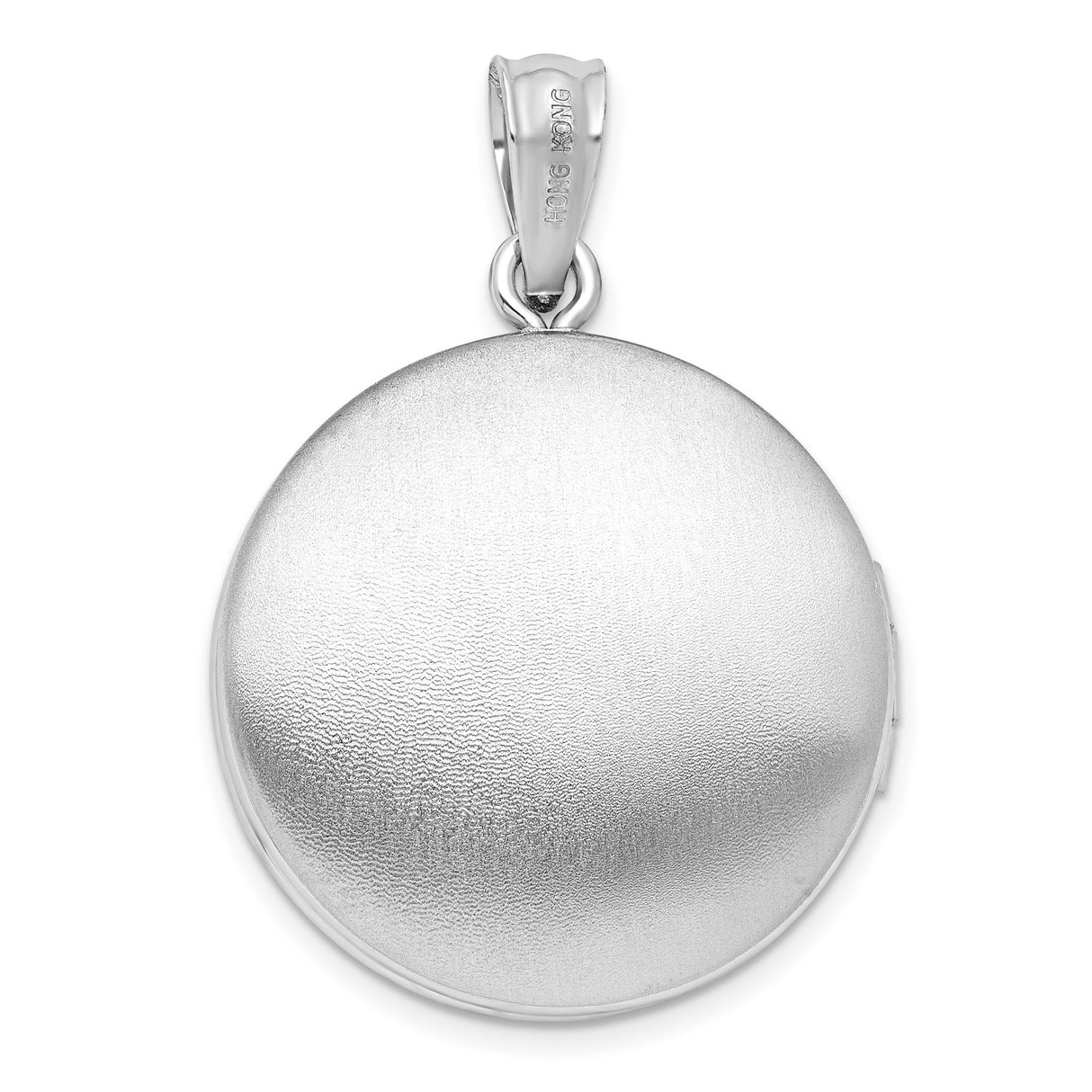 Sterling Silver Round Locket Pendant with Heart and Teardrop Motif, Starburst Engraving