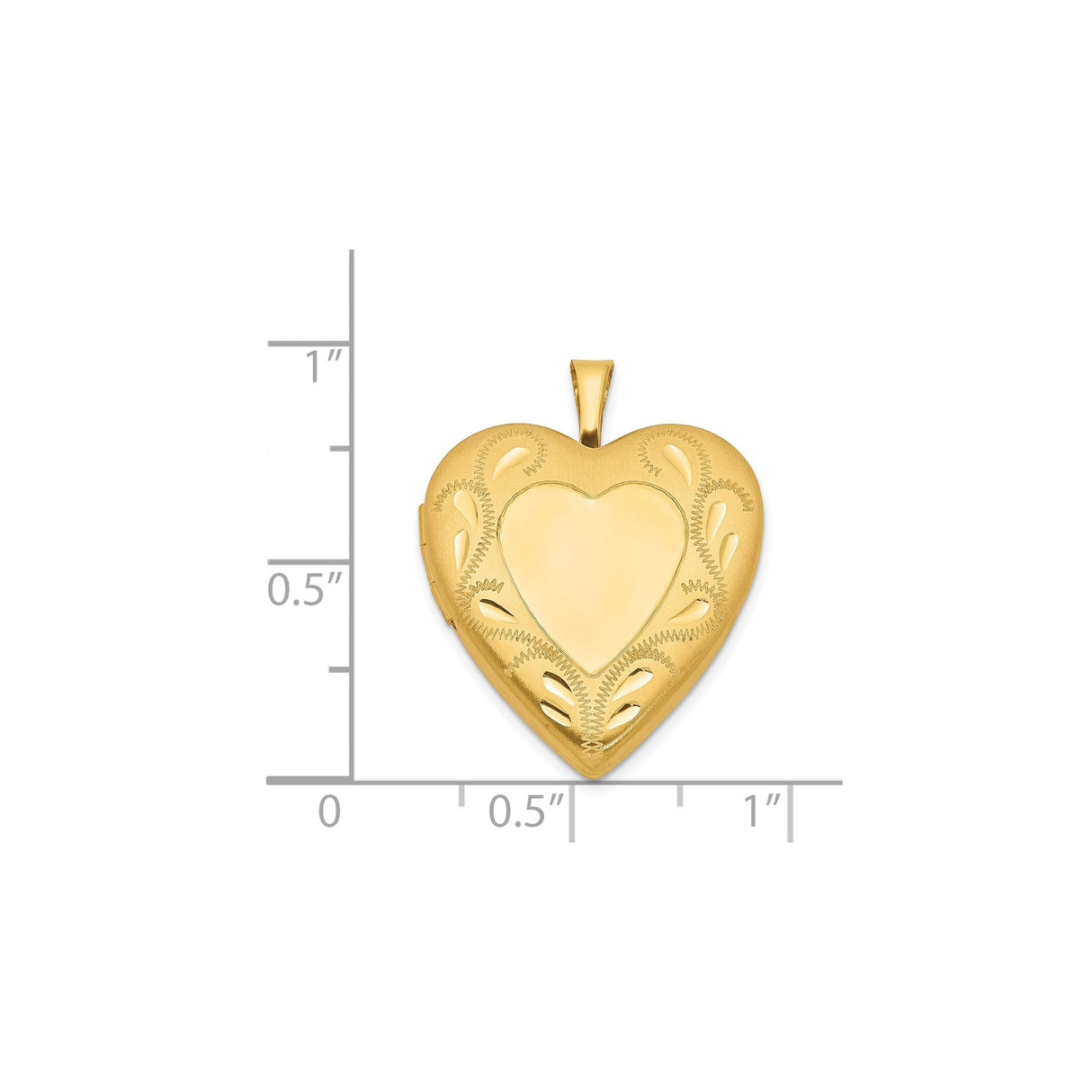 1/20 Gold Filled 2 Frame 19mm Heart Locket Charm Pendant in Real  Yellow Gold