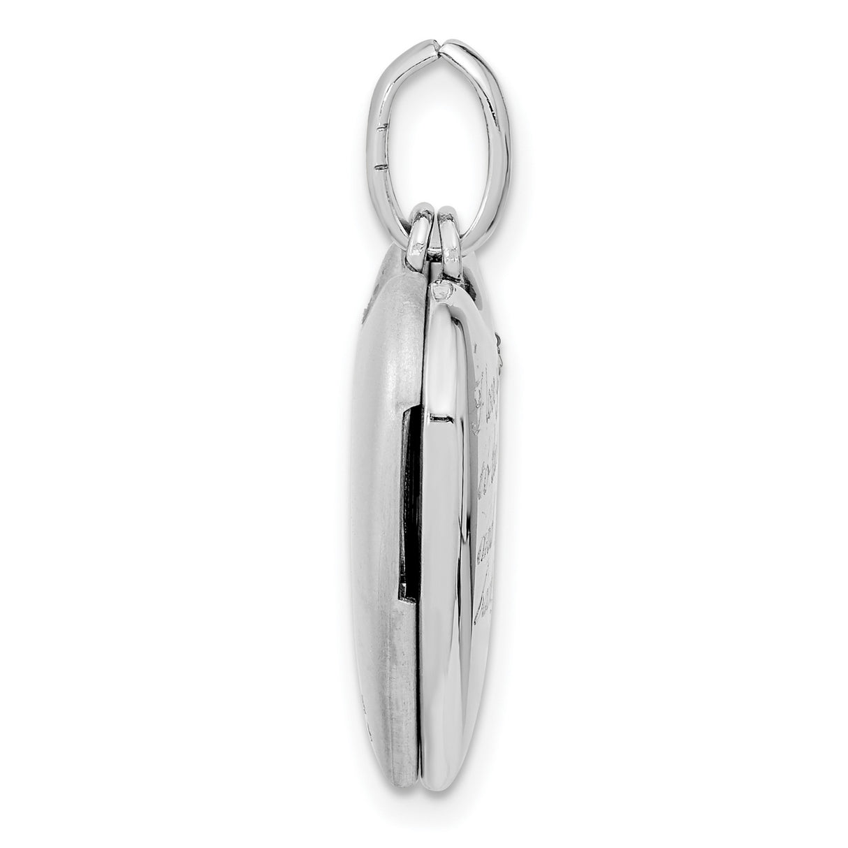 Sterling Silver Heart Pendant with Diamond, Moon and Star Design, Romantic Jewelry for Women