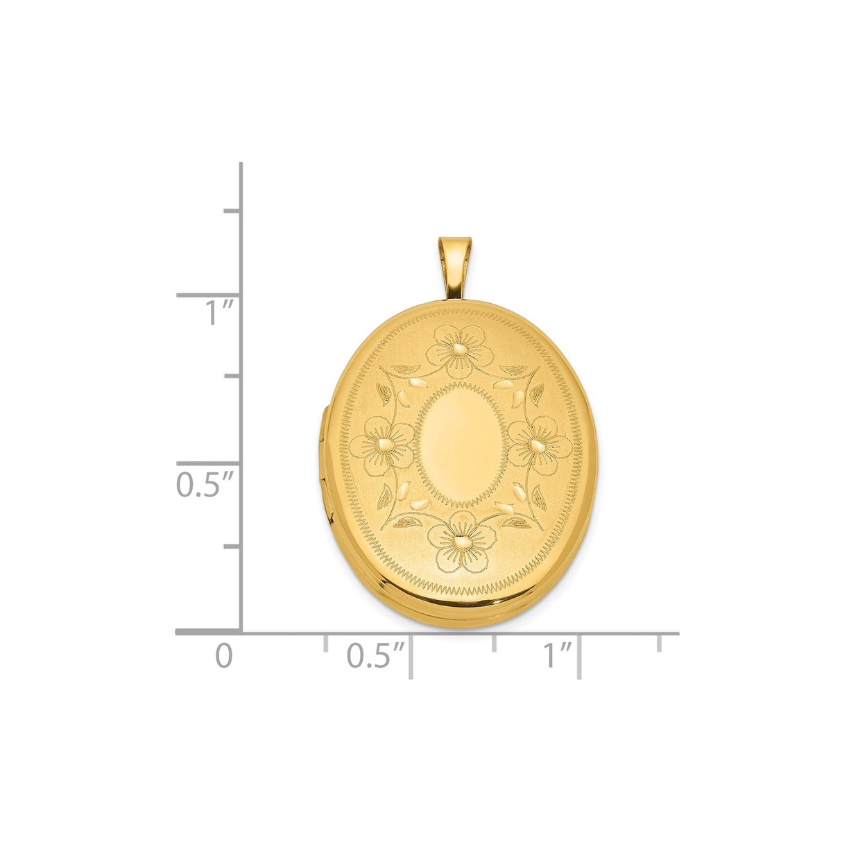 1/20 Gold Filled 26mm Oval Locket Charm Pendant in Real Yellow Gold
