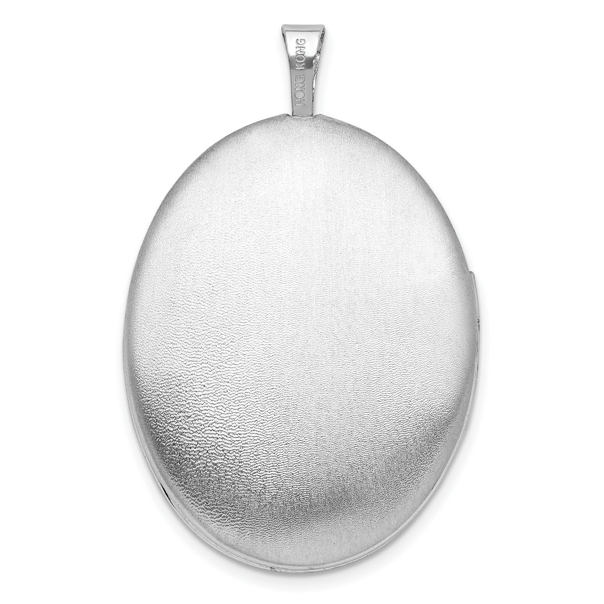 Sterling Silver Oval Locket Pendant with Smooth Polished Finish, Minimalist Keepsake Jewelry