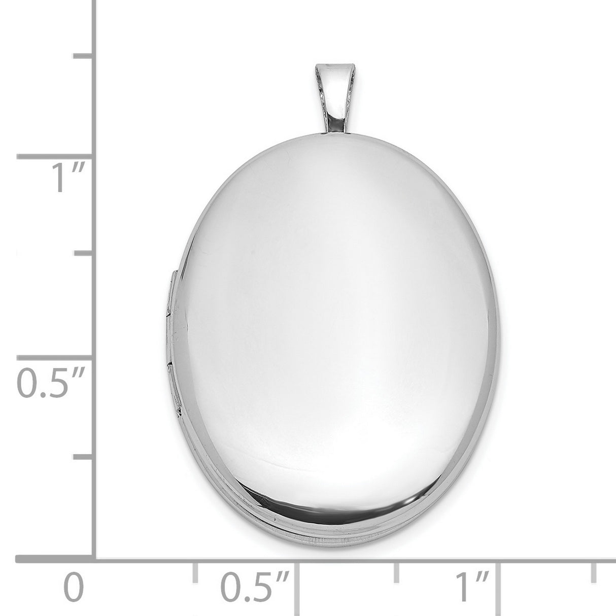 Sterling Silver Oval Locket Pendant with Smooth Polished Finish, Minimalist Keepsake Jewelry