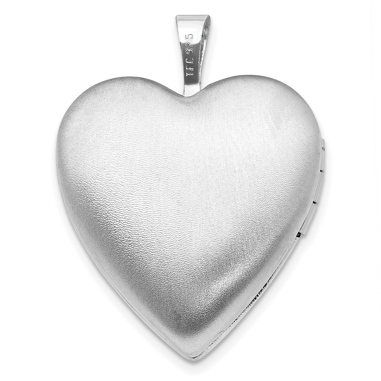 Sterling Silver Oval Photo Locket Pendant, Hinged Design, Classic Polished Sentimental Jewelry