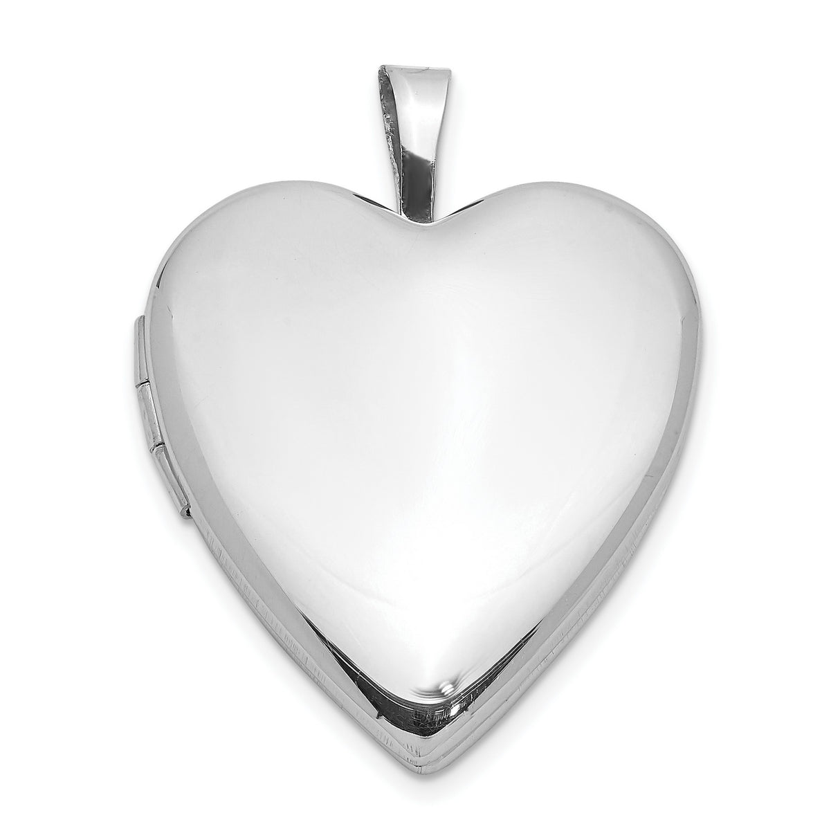 Sterling Silver Oval Photo Locket Pendant, Hinged Design, Classic Polished Sentimental Jewelry