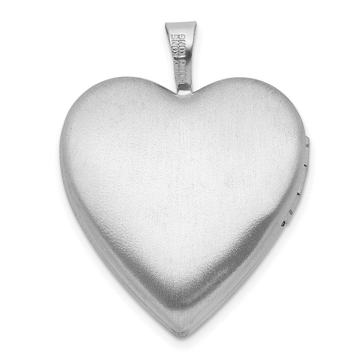 Sterling Silver Heart Locket Pendant with Floral Design and Pink Rose Detail
