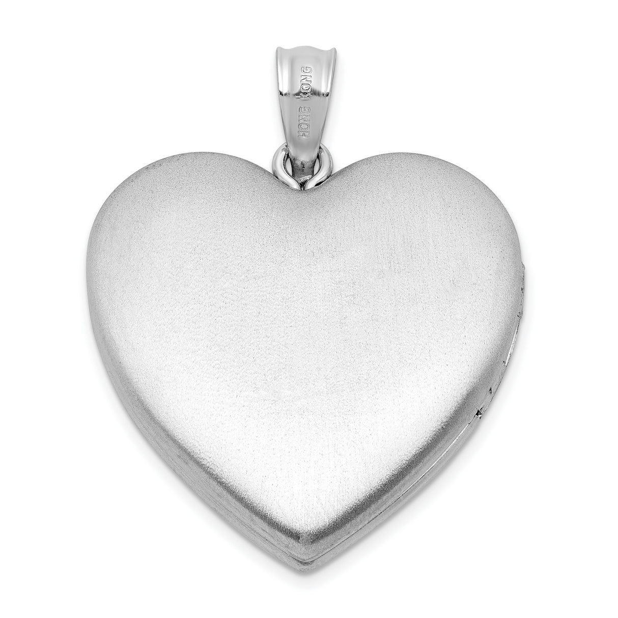 Sterling Silver Heart Locket Pendant with I Love You Engraving and Pink Floral Detail
