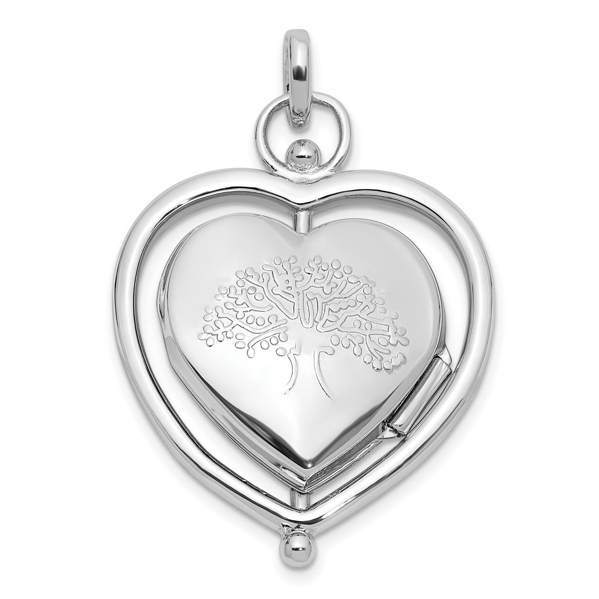 Sterling Silver Heart Shaped Locket Pendant with Floral Design, Special Mum Keepsake Jewelry