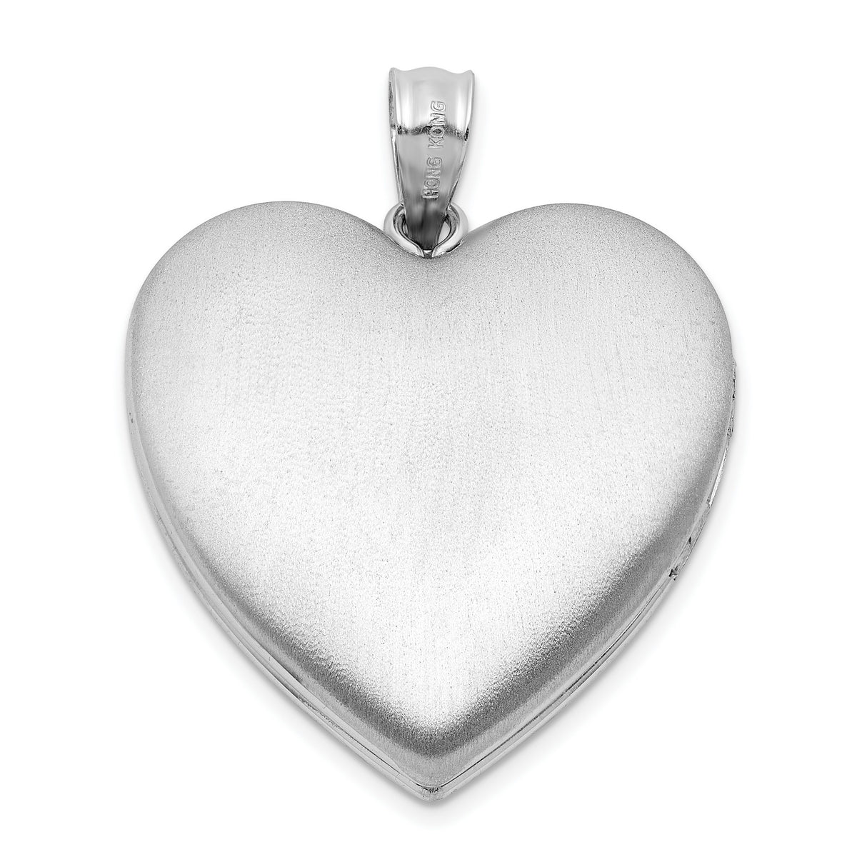 Sterling Silver Heart Locket Pendant with Floral Design and Always in My Heart Inscription