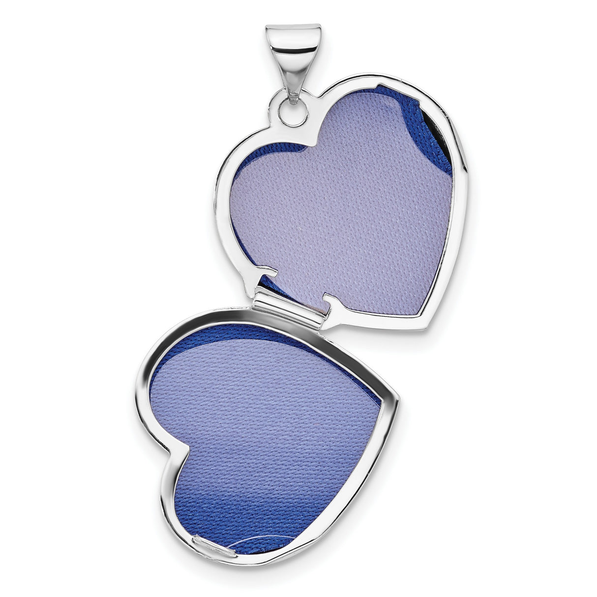 Sterling Silver Heart Locket Pendant with Cubic Zirconia Border, Romantic Keepsake Jewelry for Women