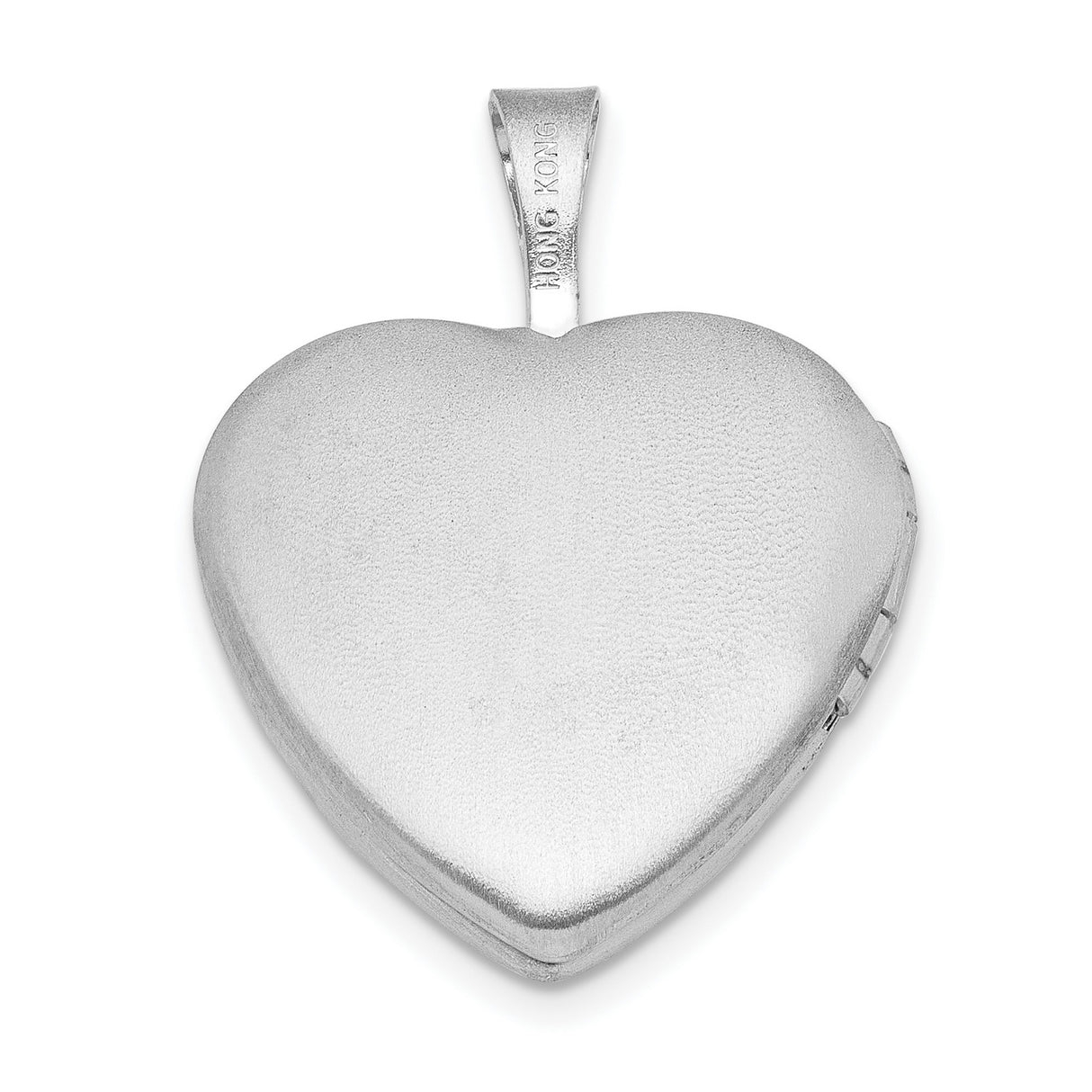Sterling Silver Heart Locket Pendant with Pink Fish and Water Lily Design