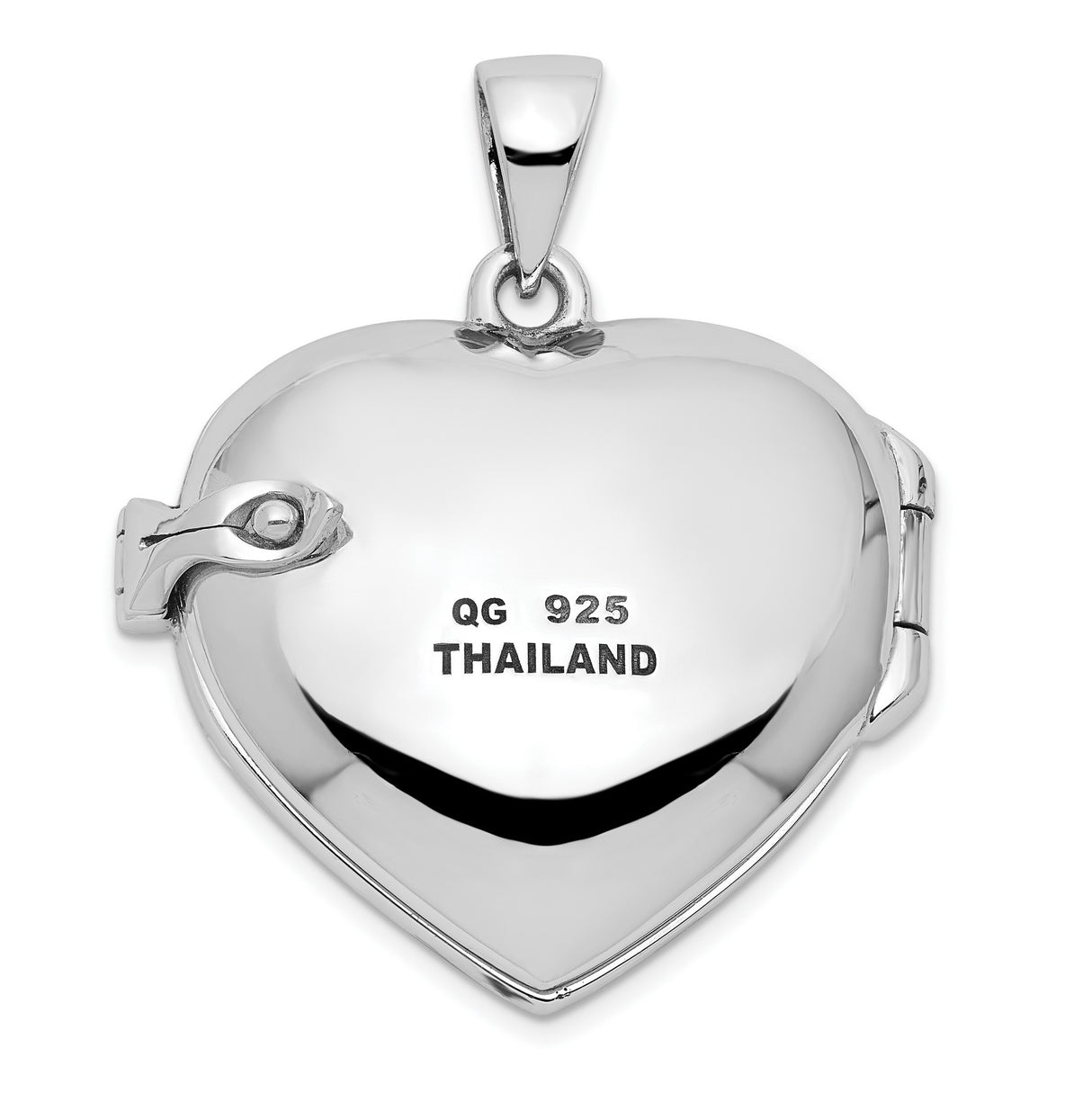 Sterling Silver Heart Locket Pendant with Lapis Lazuli and Filigree Overlay