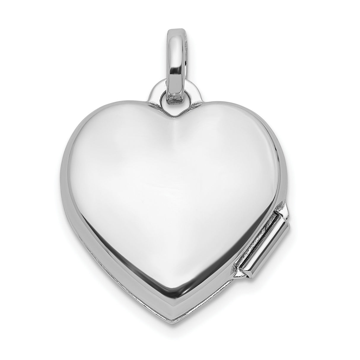 Sterling Silver Heart Locket Pendant with Rainbow Lines, Memorial Keepsake Jewelry for Women