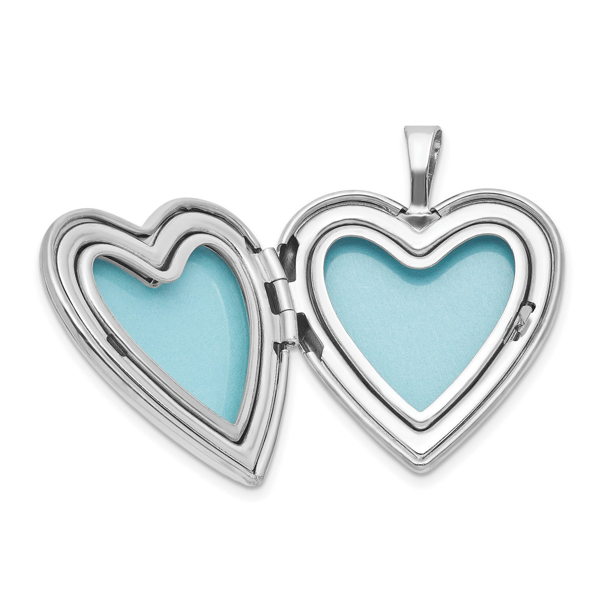 Sterling Silver Heart Locket Pendant with Forever in Love Engraving for Women