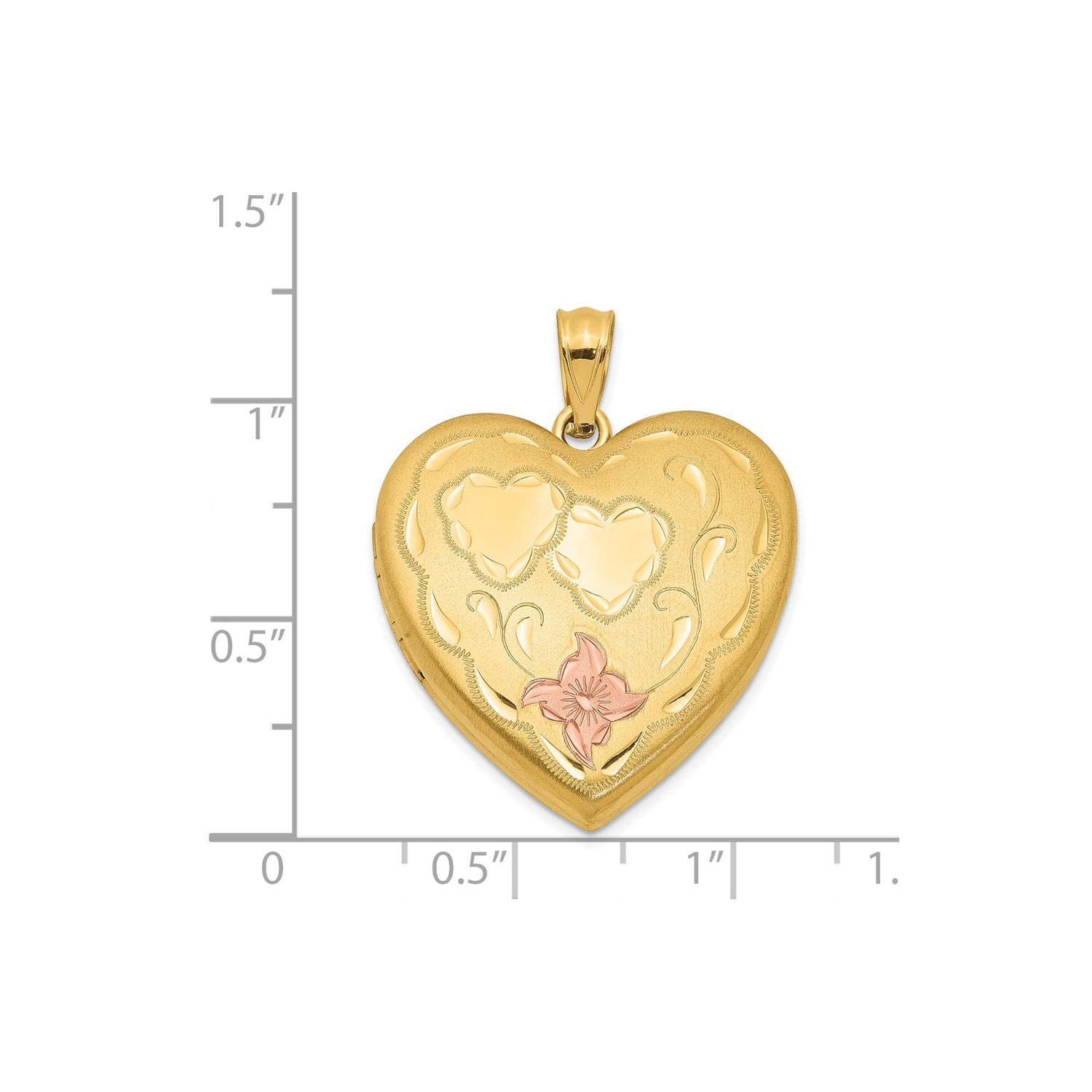 1/20 Gold Filled 4 Frame Enameled Heart Locket Charm Pendant in Real  Yellow Gold