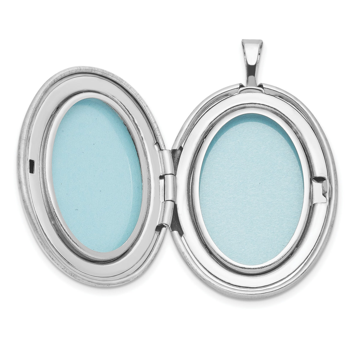 Sterling Silver Saint Christopher Oval Medal Pendant, Polished Satin Finish, Religious Travel Protection Charm