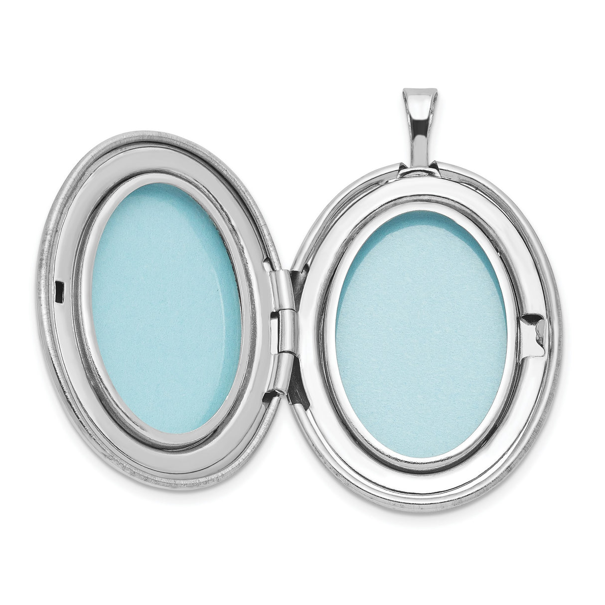 Sterling Silver Cross Pendant with Oval Locket Design, Mirror Finish, Religious Charm