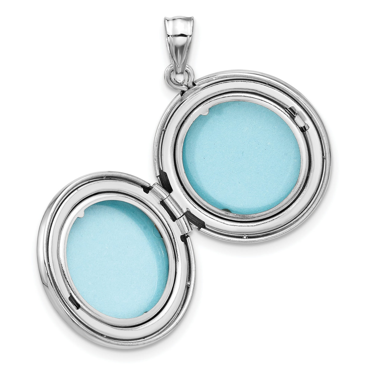 Sterling Silver Round Locket Pendant, Delicate Floral Scrollwork Design for Women