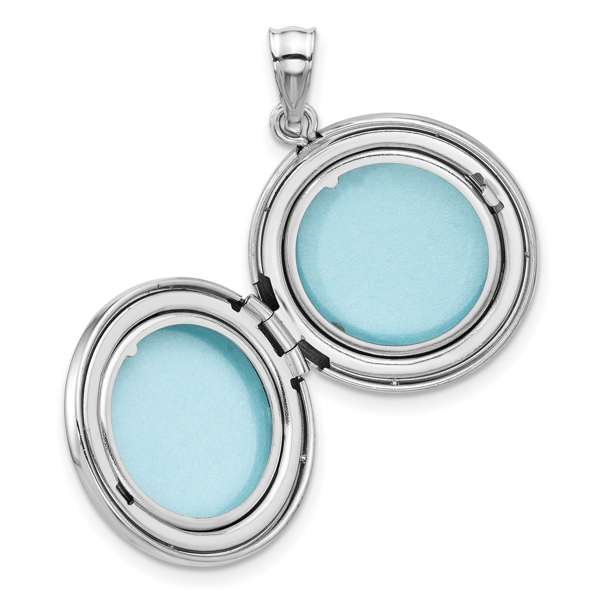 Sterling Silver Locket Pendant with Diamond, Compass Rose Design, Photo Keepsake