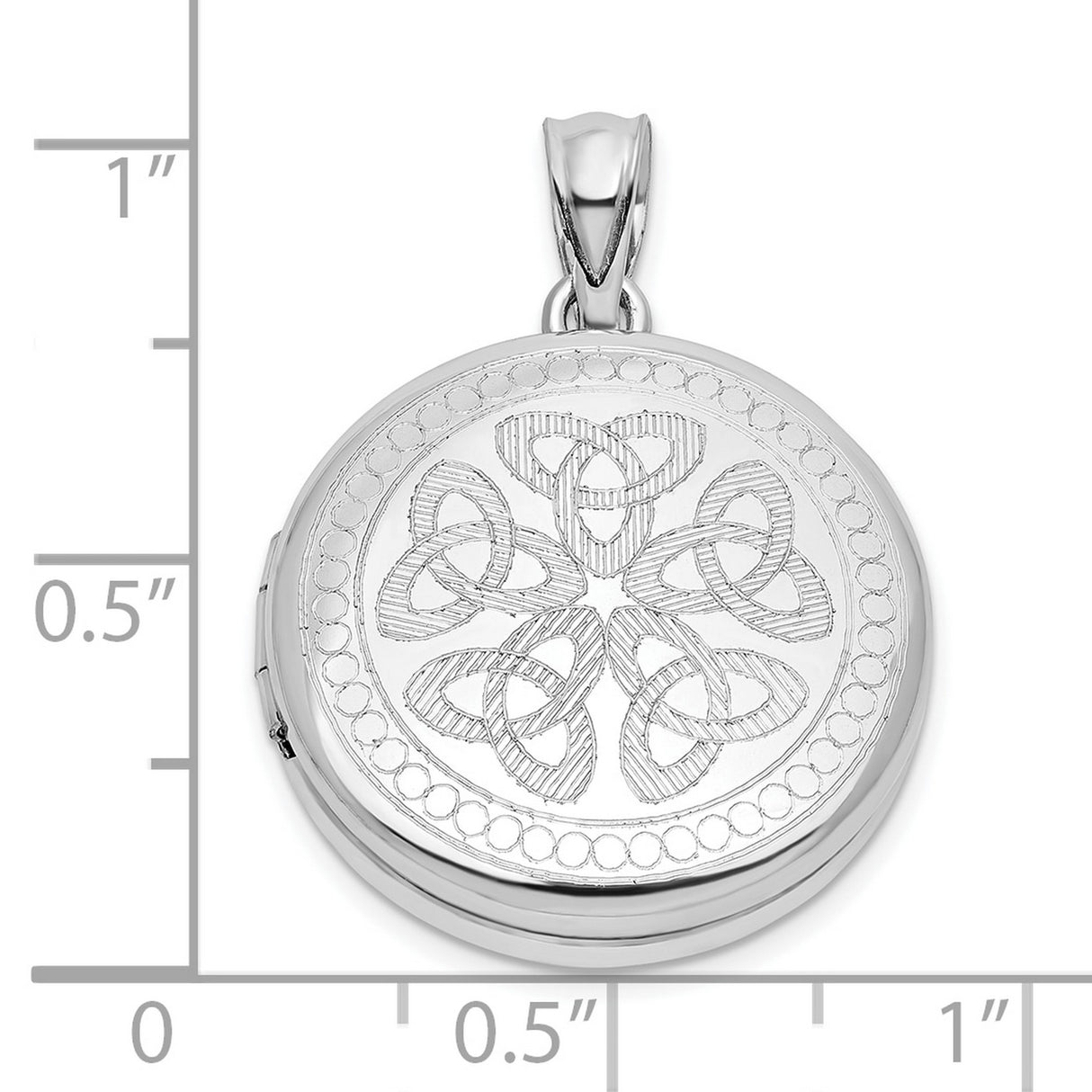 Sterling Silver Celtic Trinity Knot Locket Pendant, Symbol of Unity and Eternity for Women