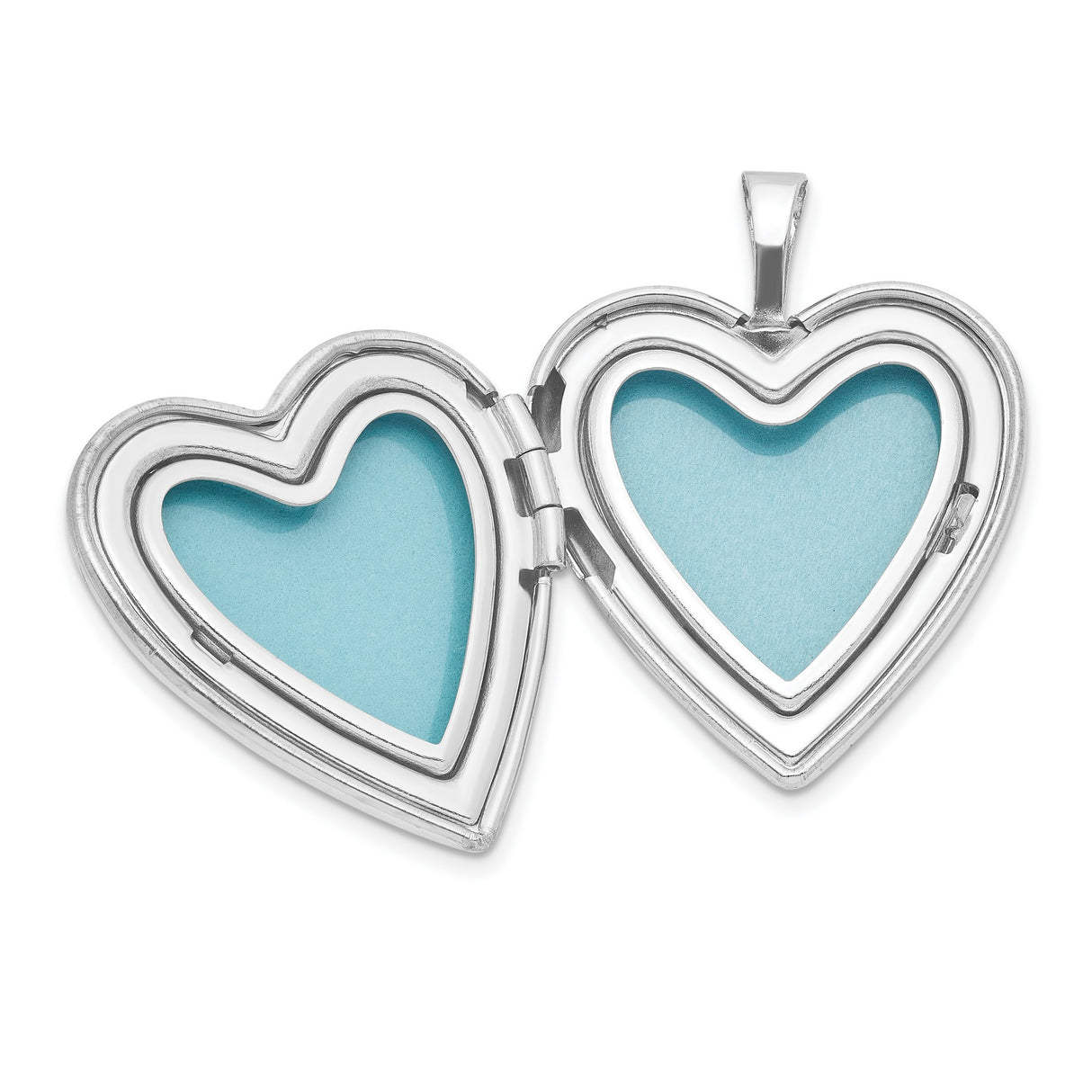 Heart 20mm and 12mm Locket Set Charm Pendant in Real 925 Sterling Silver