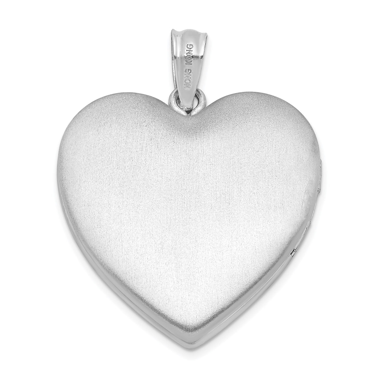 Sterling Silver Heart Locket Pendant with Rose Design and I Love You Engraving