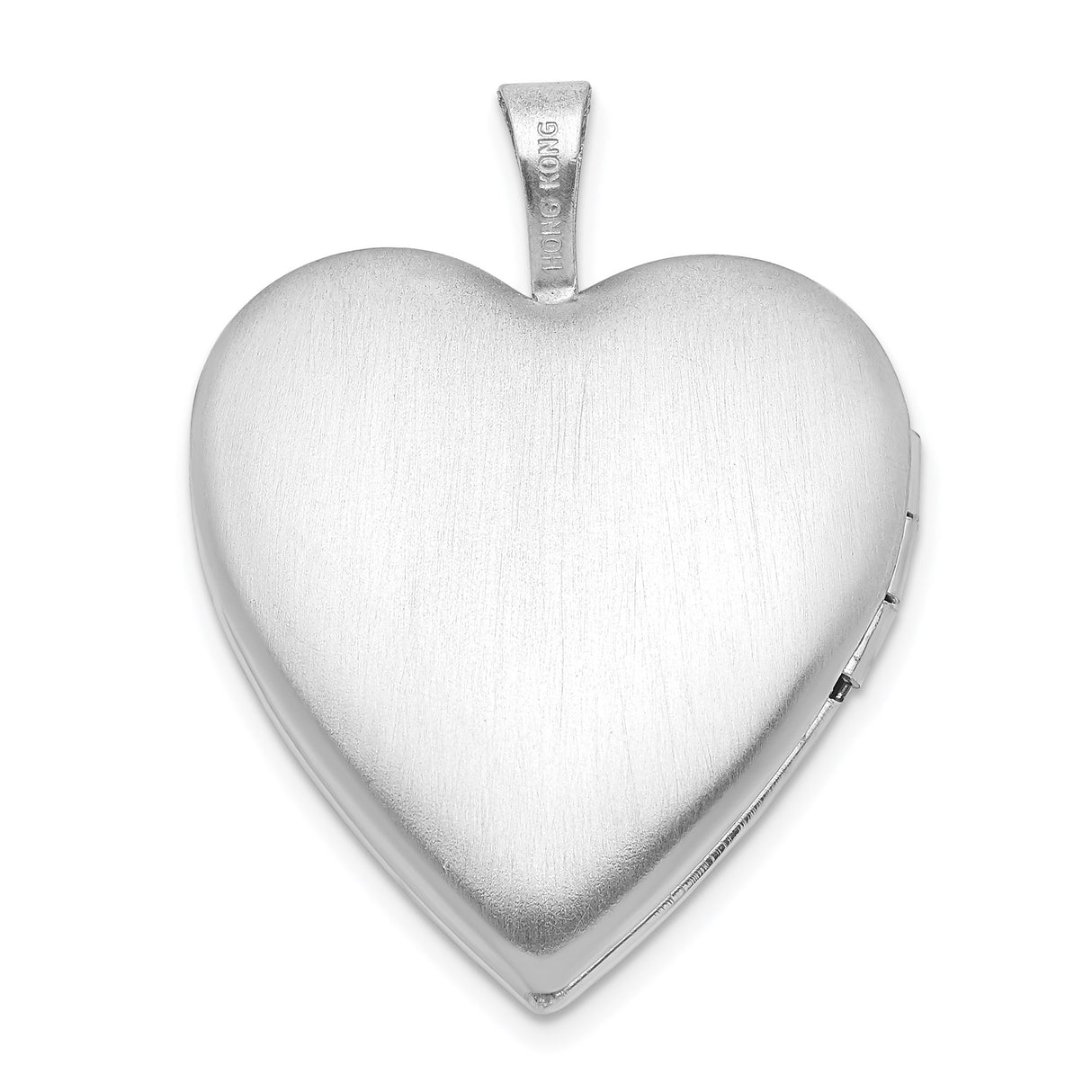 Sterling Silver Heart Locket Pendant with Diamond and Starburst Design for Women