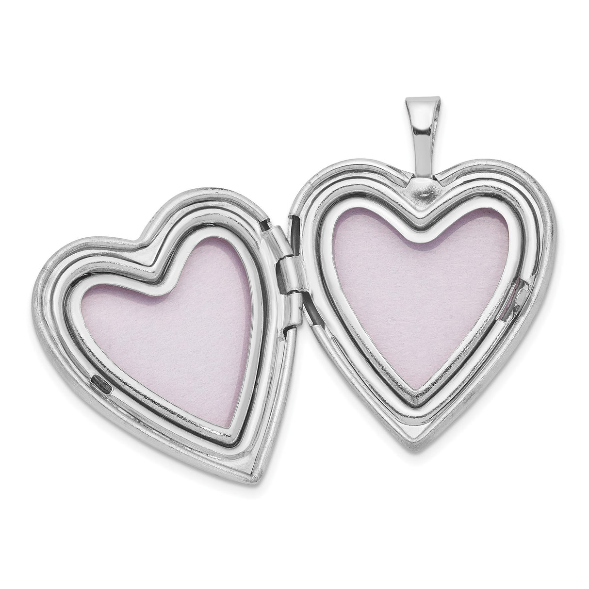 Sterling Silver Heart Locket Pendant with Diamond, My Friend Engraving and Starburst Design