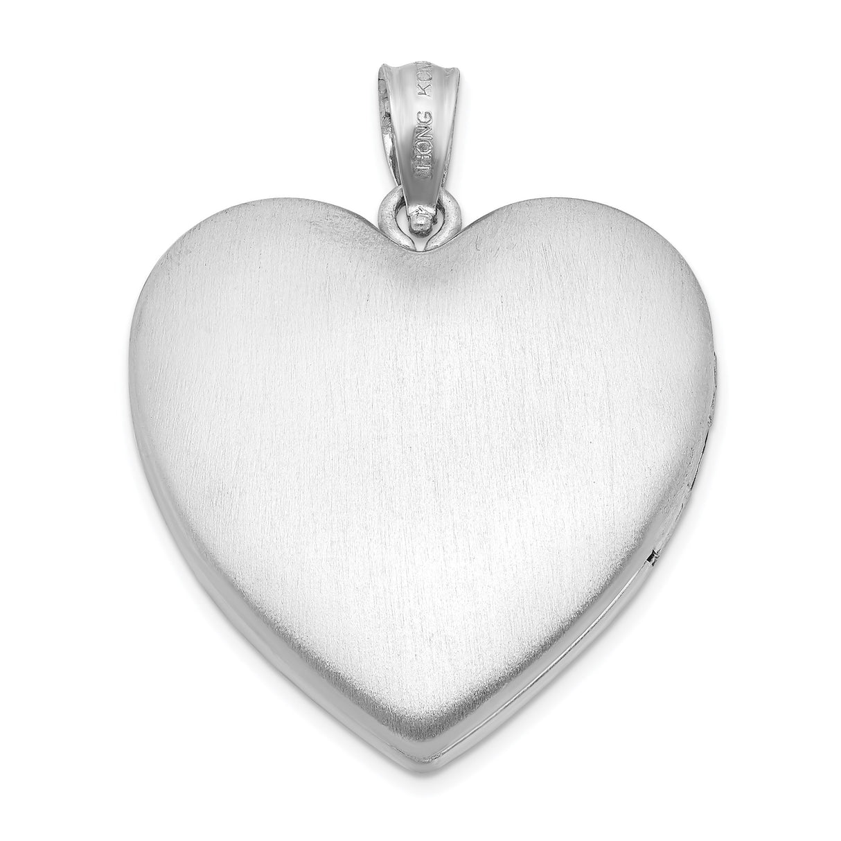 Sterling Silver Heart Shaped Locket with Pink Ribbon and Raised Hearts, Remembrance Pendant for Women
